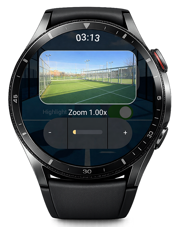 Menú de control de grabación en reloj